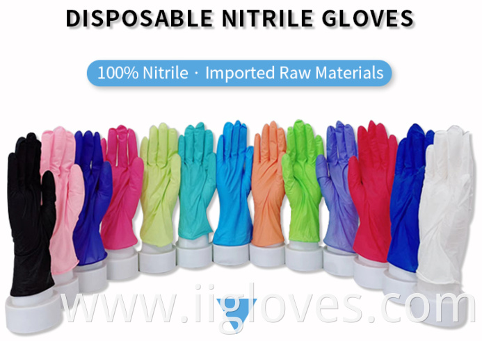 100 PCS Pack Popular Premium Grade Laboratory Violet Purple Nitrile Gloves for Food Industry